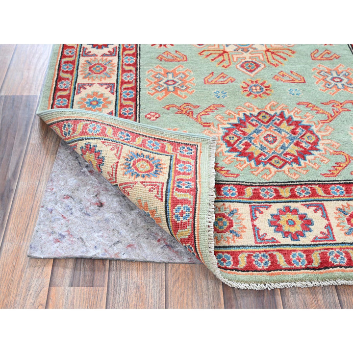 3'5" x 4'11" New Hand Knotted Green Wool Rectangle Oriental Rug - MOA102413