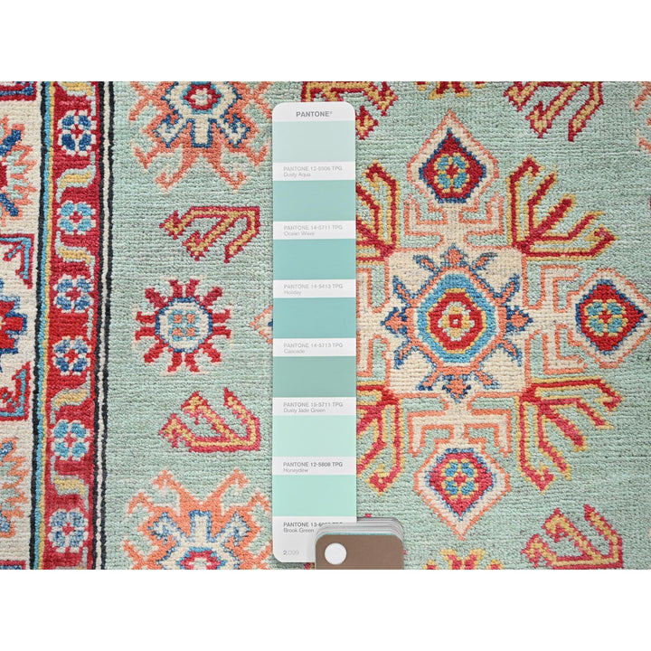 3'5" x 4'11" New Hand Knotted Green Wool Rectangle Oriental Rug - MOA102413