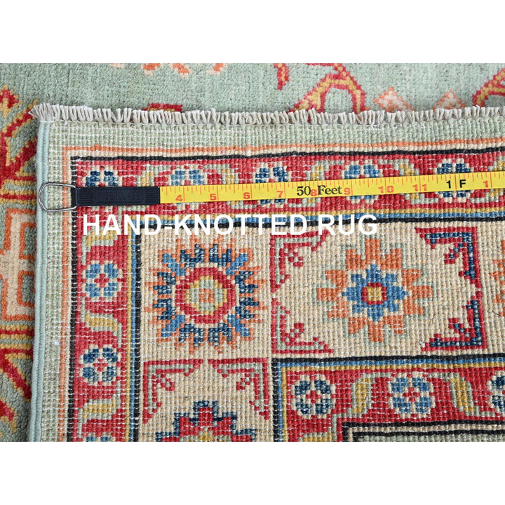 3'5" x 4'11" New Hand Knotted Green Wool Rectangle Oriental Rug - MOA102413