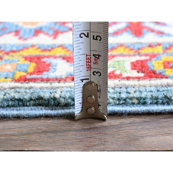 3'3" x 5'0" New Hand Knotted Blue Wool Rectangle Oriental Rug - MOA102414