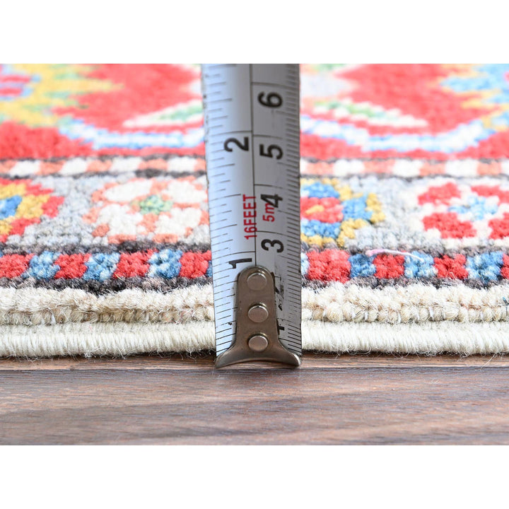 3'2" x 5'3" New Hand Knotted Ivory Wool Rectangle Oriental Rug - MOA102415
