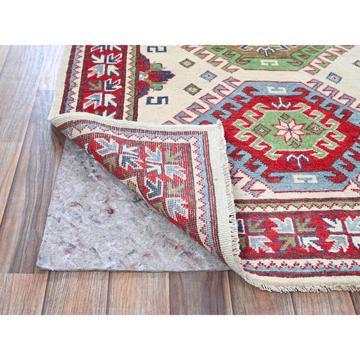 3'3" x 4'10" New Hand Knotted Ivory Wool Rectangle Oriental Rug - MOA102416