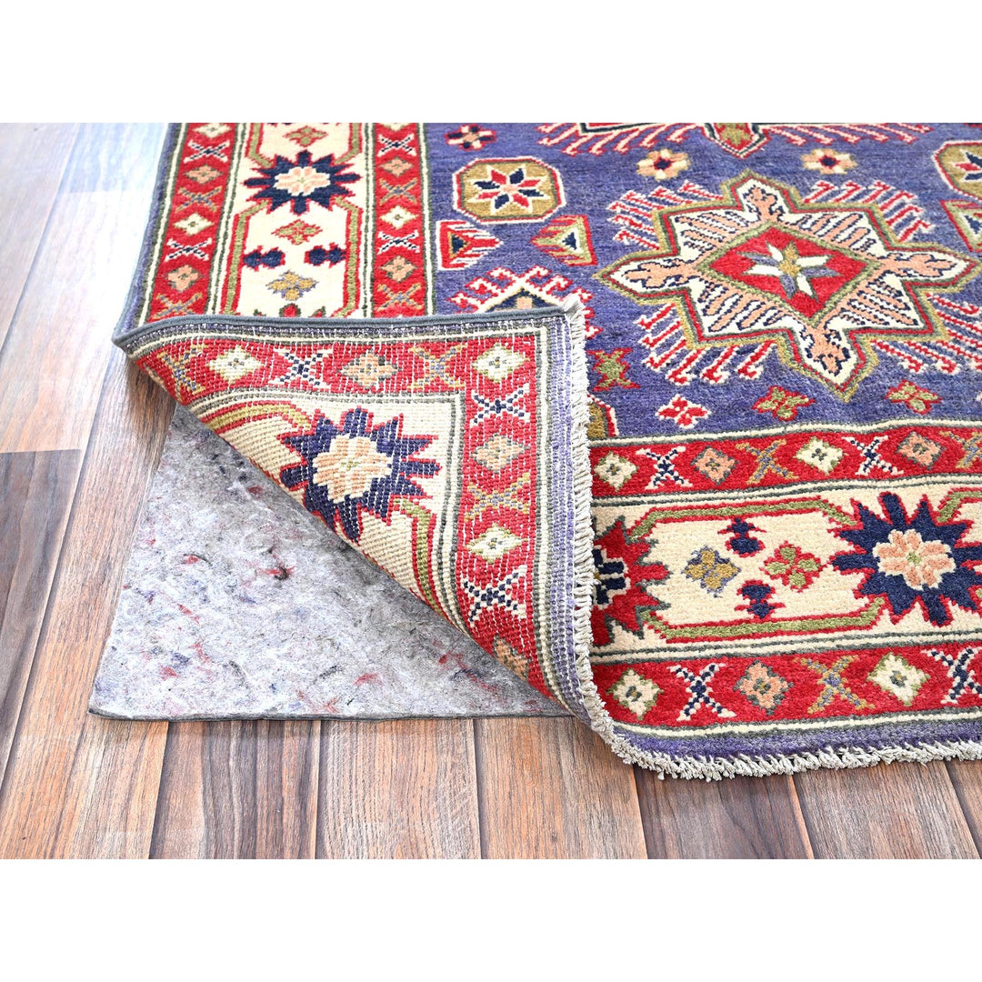 3'11" x 6'1" New Hand Knotted Purple Wool Rectangle Oriental Rug - MOA102417