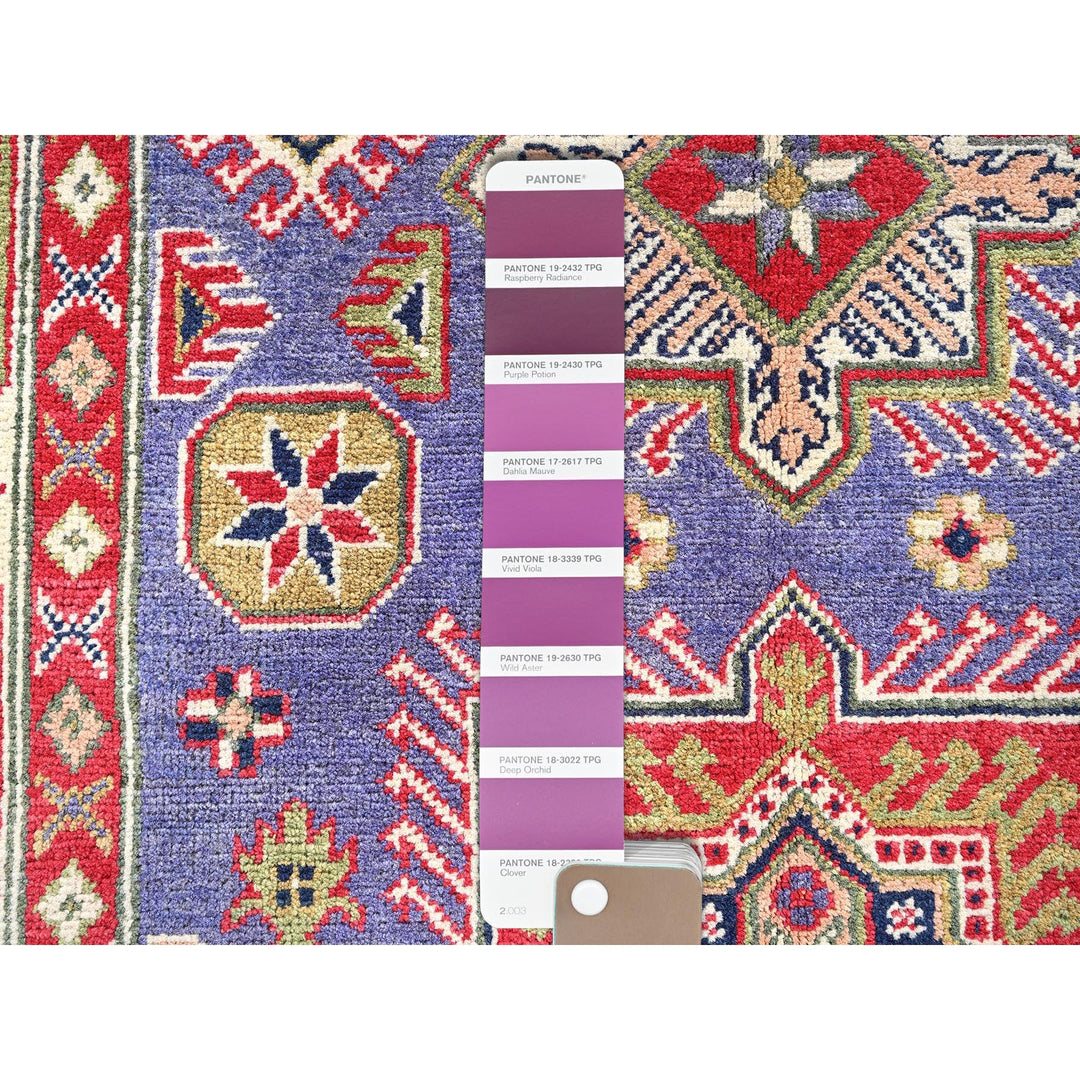 3'11" x 6'1" New Hand Knotted Purple Wool Rectangle Oriental Rug - MOA102417