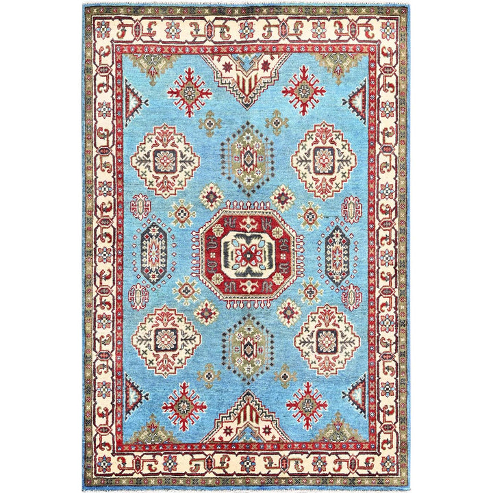 3'11" x 6'0" New Hand Knotted Blue Wool Rectangle Oriental Rug - MOA102418