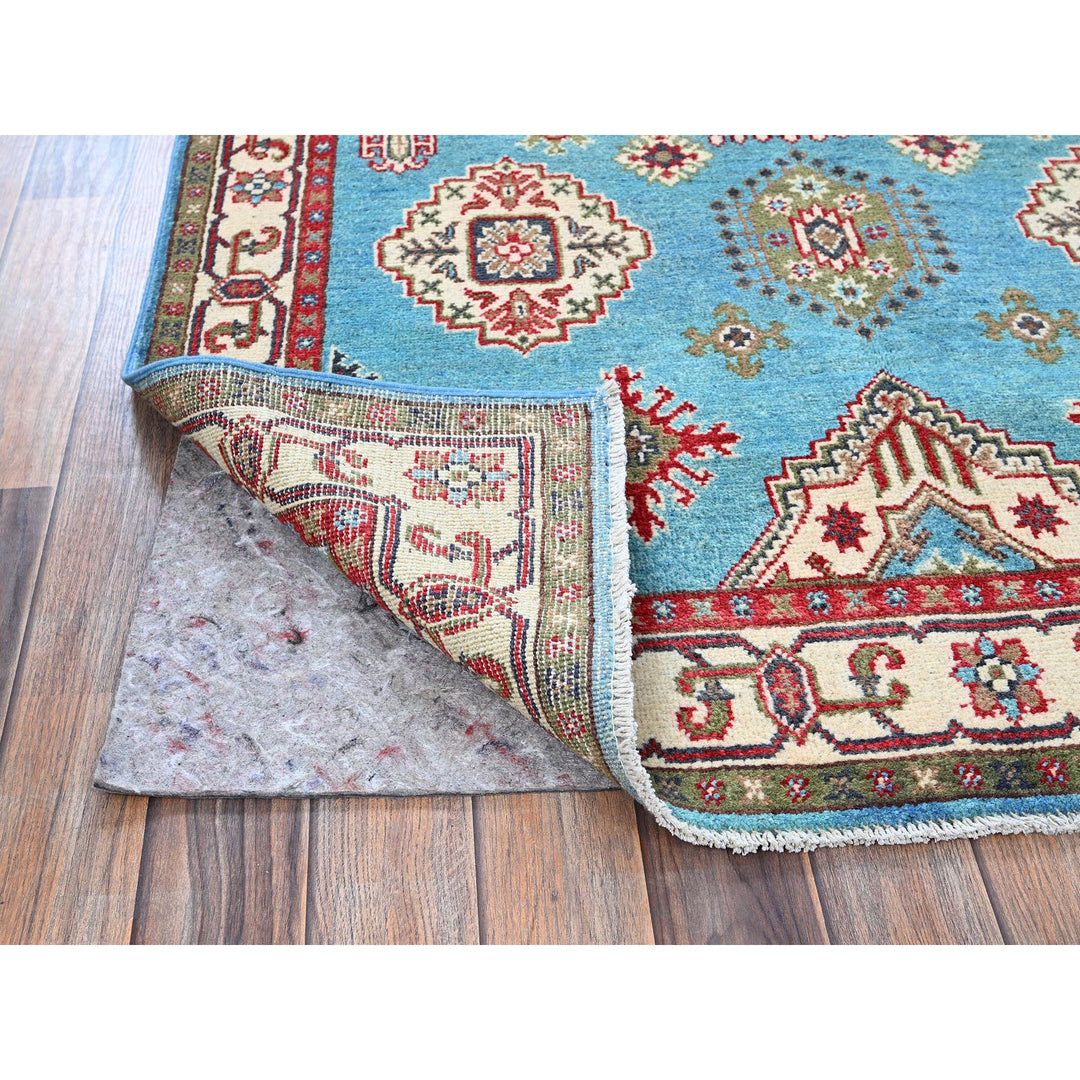 3'11" x 6'0" New Hand Knotted Blue Wool Rectangle Oriental Rug - MOA102418