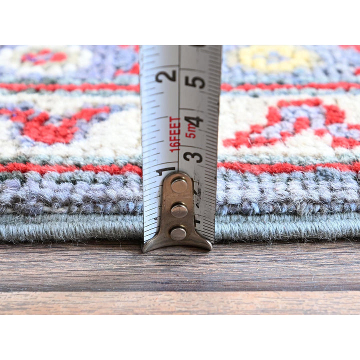 4'1" x 5'10" New Hand Knotted Grey Wool Rectangle Oriental Rug - MOA102419
