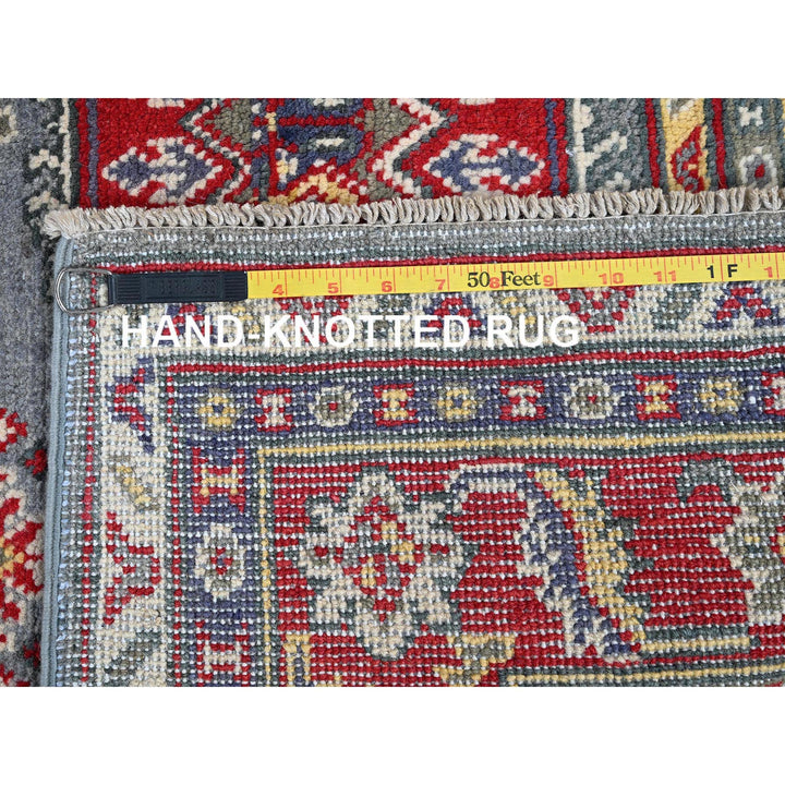 4'1" x 5'10" New Hand Knotted Grey Wool Rectangle Oriental Rug - MOA102419