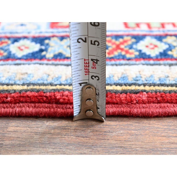 4'1" x 5'6" New Hand Knotted Red Wool Rectangle Oriental Rug - MOA102421