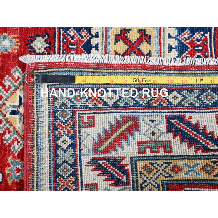 4'1" x 5'6" New Hand Knotted Red Wool Rectangle Oriental Rug - MOA102421