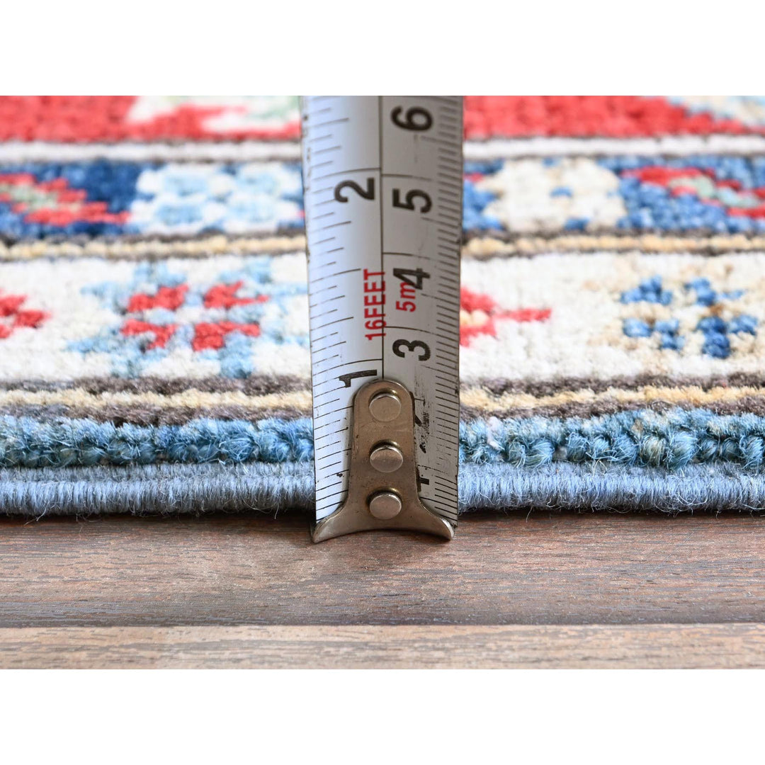3'10" x 6'3" New Hand Knotted Blue Wool Rectangle Oriental Rug - MOA102422