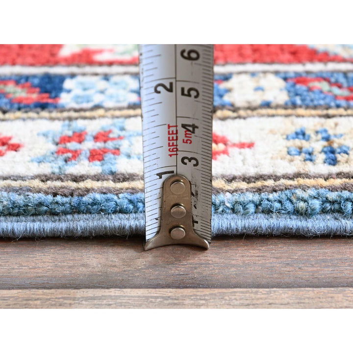 3'10" x 6'3" New Hand Knotted Blue Wool Rectangle Oriental Rug - MOA102422