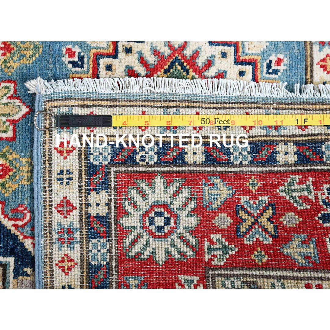 3'10" x 6'3" New Hand Knotted Blue Wool Rectangle Oriental Rug - MOA102422