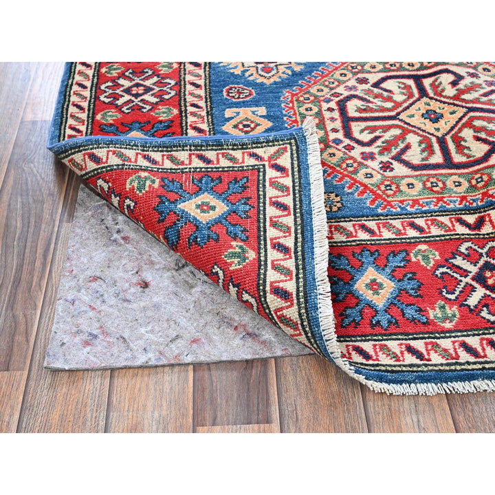 4'1" x 6'0" New Hand Knotted Blue Wool Rectangle Oriental Rug - MOA102423