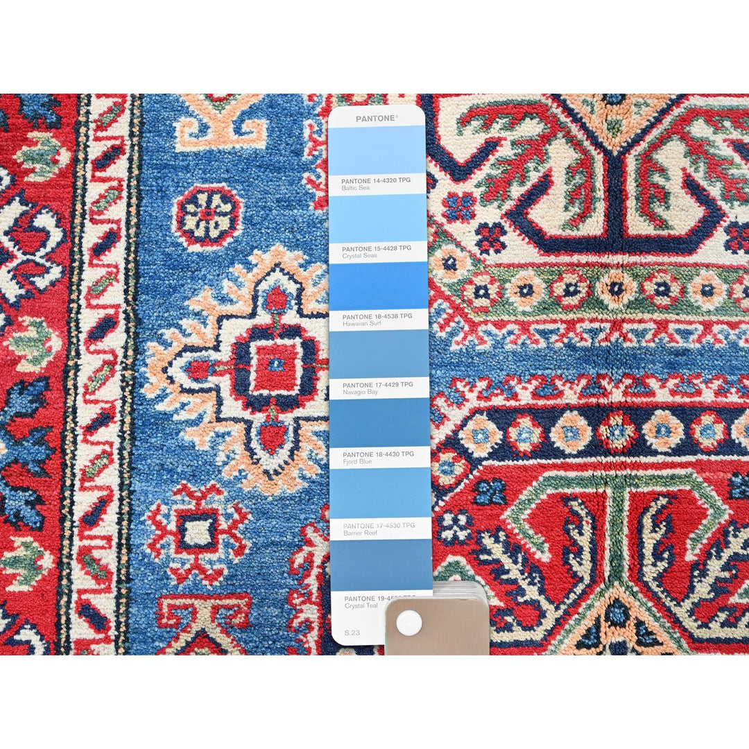 4'1" x 6'0" New Hand Knotted Blue Wool Rectangle Oriental Rug - MOA102423
