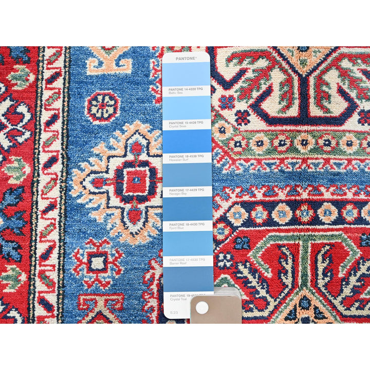 4'1" x 6'0" New Hand Knotted Blue Wool Rectangle Oriental Rug - MOA102423