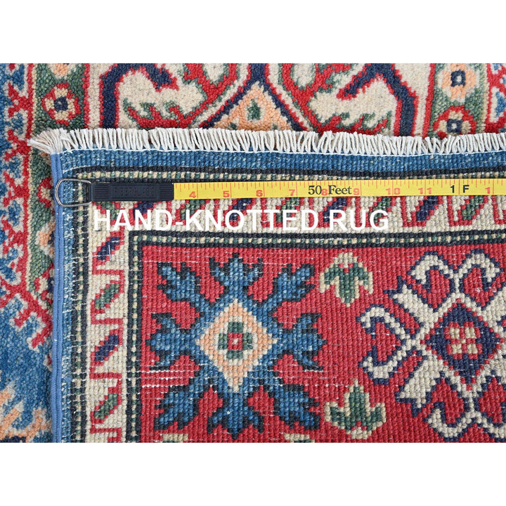 4'1" x 6'0" New Hand Knotted Blue Wool Rectangle Oriental Rug - MOA102423