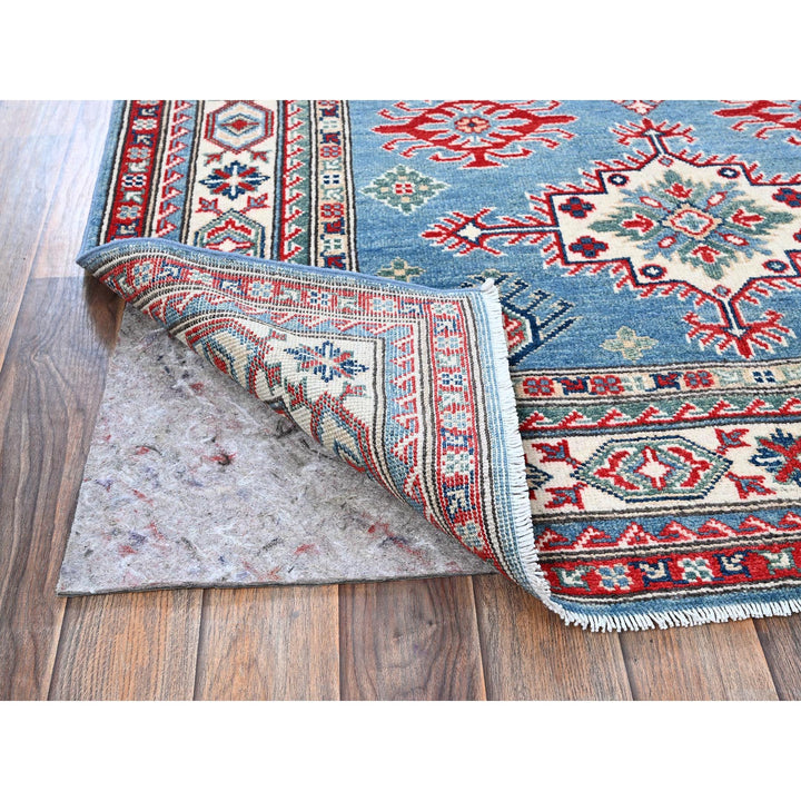 4'0" x 5'7" New Hand Knotted Blue Wool Rectangle Oriental Rug - MOA102424