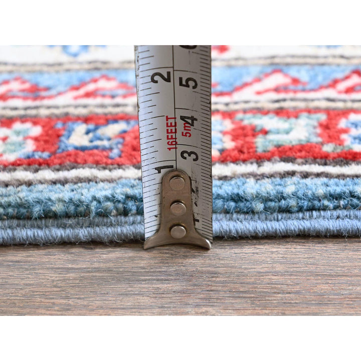 4'0" x 5'7" New Hand Knotted Blue Wool Rectangle Oriental Rug - MOA102424