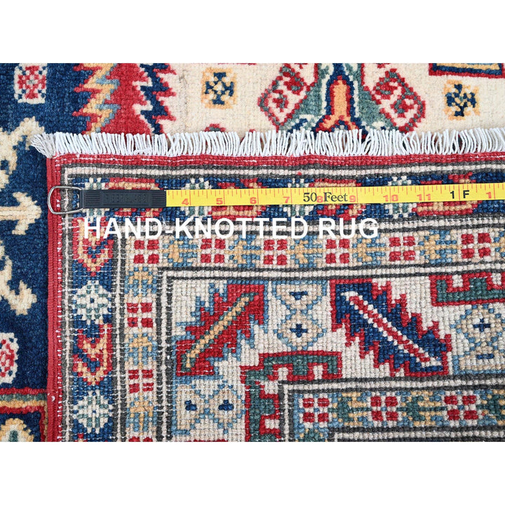 3'9" x 5'3" New Hand Knotted Red Wool Rectangle Oriental Rug - MOA102425