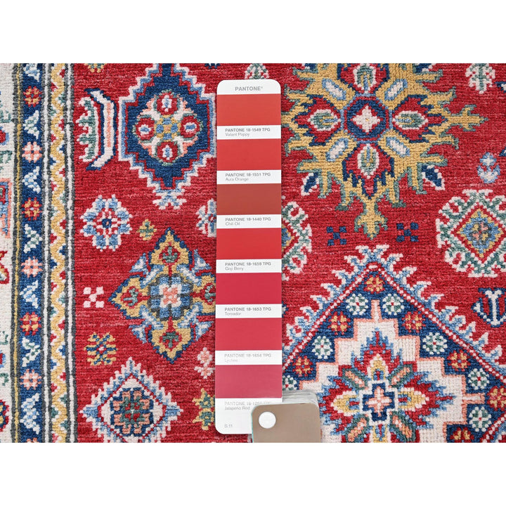 4'0" x 6'0" New Hand Knotted Red Wool Rectangle Oriental Rug - MOA102426