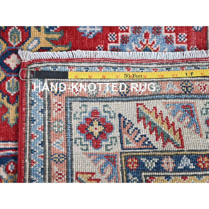 4'0" x 6'0" New Hand Knotted Red Wool Rectangle Oriental Rug - MOA102426