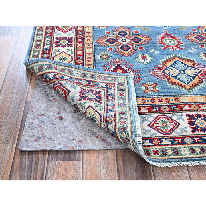 4'0" x 5'9" New Hand Knotted Blue Wool Rectangle Oriental Rug - MOA102427
