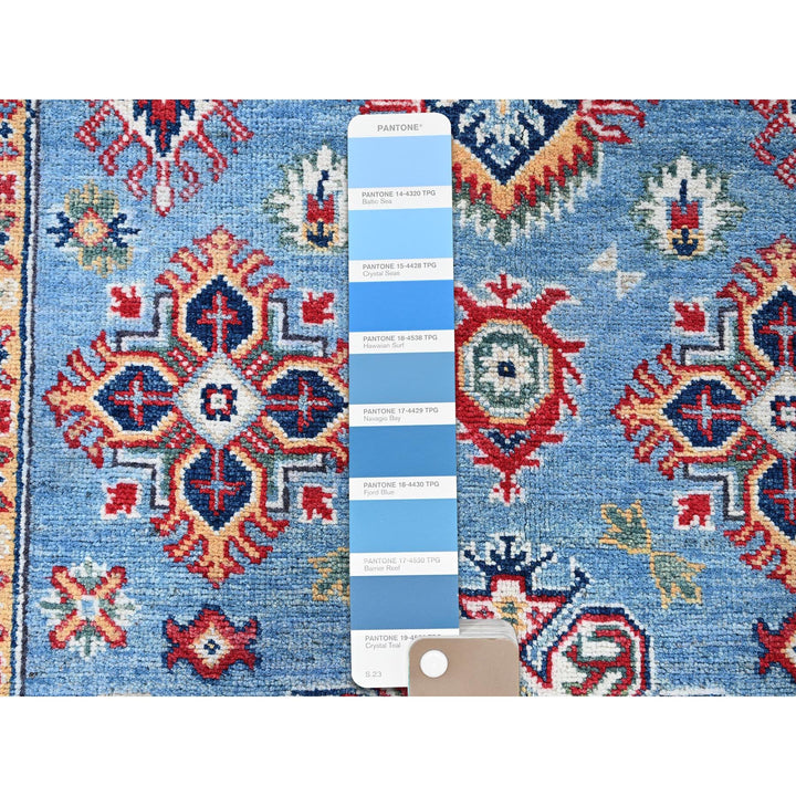 4'0" x 5'9" New Hand Knotted Blue Wool Rectangle Oriental Rug - MOA102427