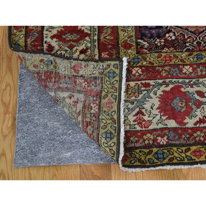 6'5" x 16'4" Vintage Hand Knotted Blue Wool Runner Oriental Rug - MOA10242867