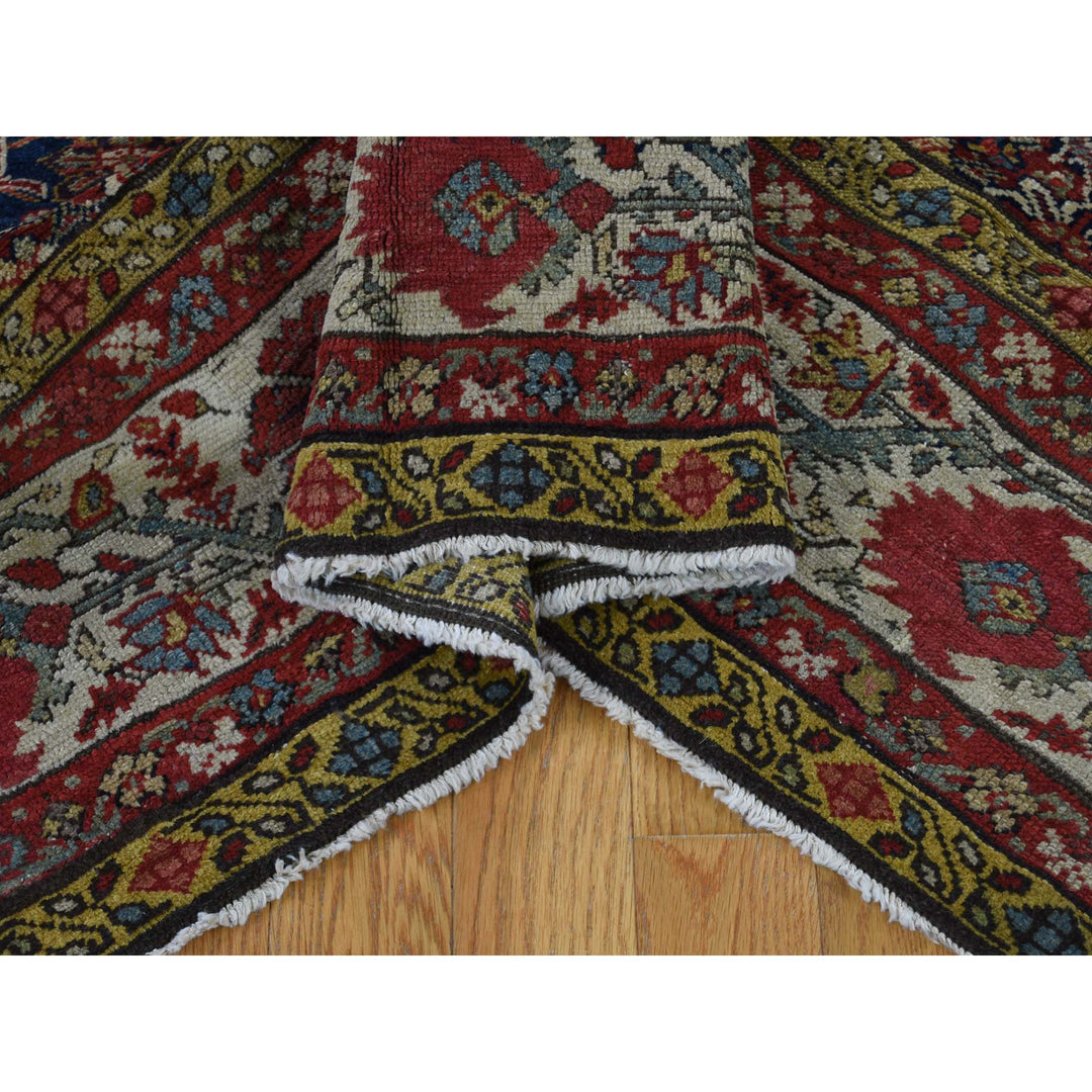 6'5" x 16'4" Vintage Hand Knotted Blue Wool Runner Oriental Rug - MOA10242867