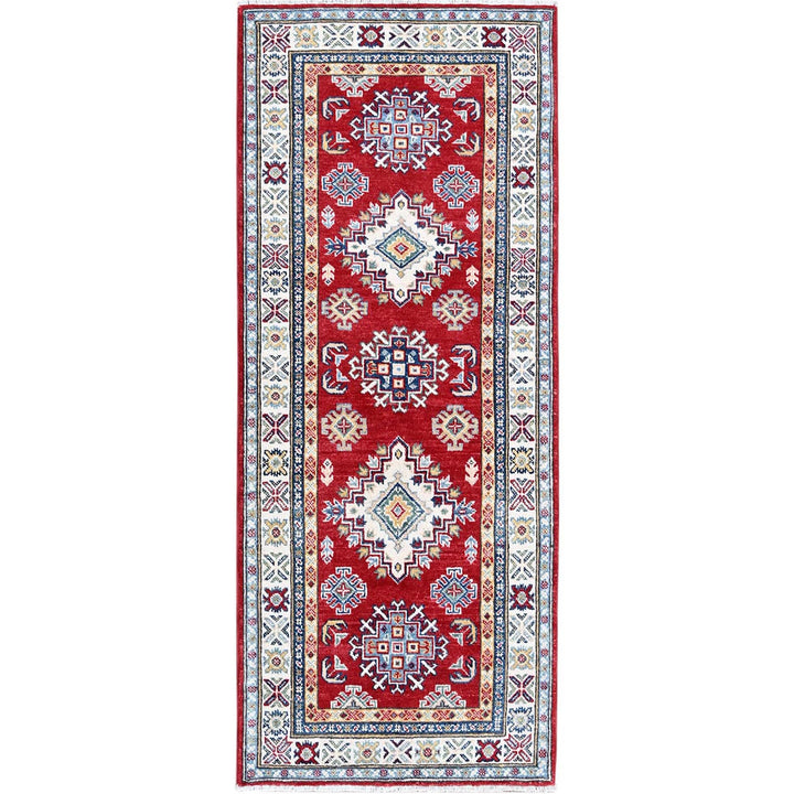 2'7" x 6'5" New Hand Knotted Red Wool Runner Oriental Rug - MOA102428