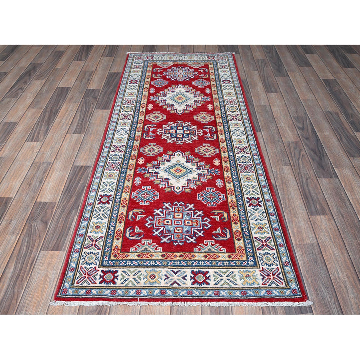 2'7" x 6'5" New Hand Knotted Red Wool Runner Oriental Rug - MOA102428