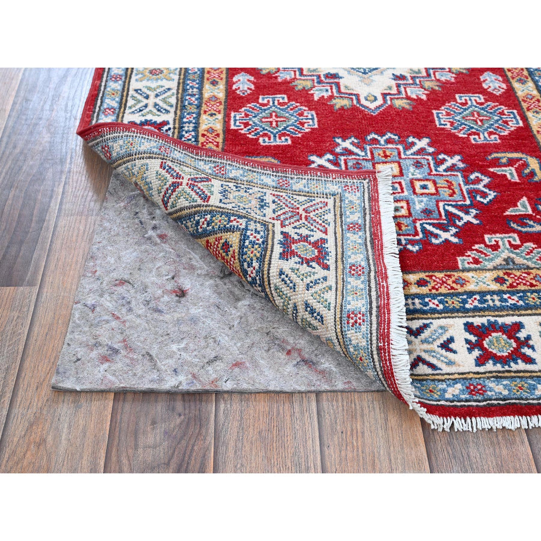 2'7" x 6'5" New Hand Knotted Red Wool Runner Oriental Rug - MOA102428