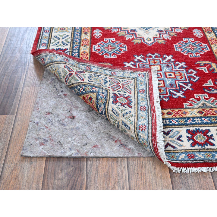 2'7" x 6'5" New Hand Knotted Red Wool Runner Oriental Rug - MOA102428