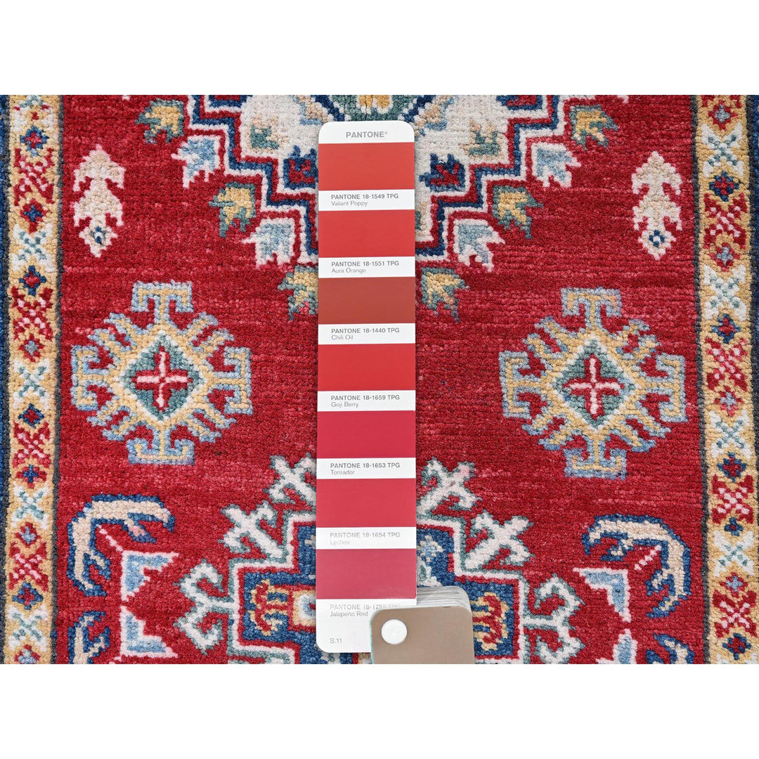 2'7" x 6'5" New Hand Knotted Red Wool Runner Oriental Rug - MOA102428