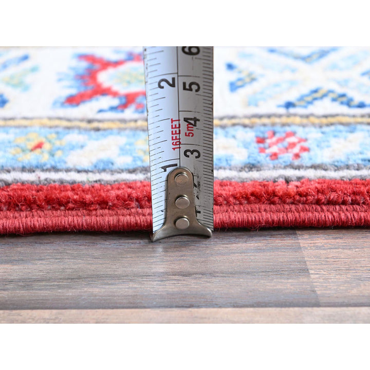 2'7" x 6'5" New Hand Knotted Red Wool Runner Oriental Rug - MOA102428