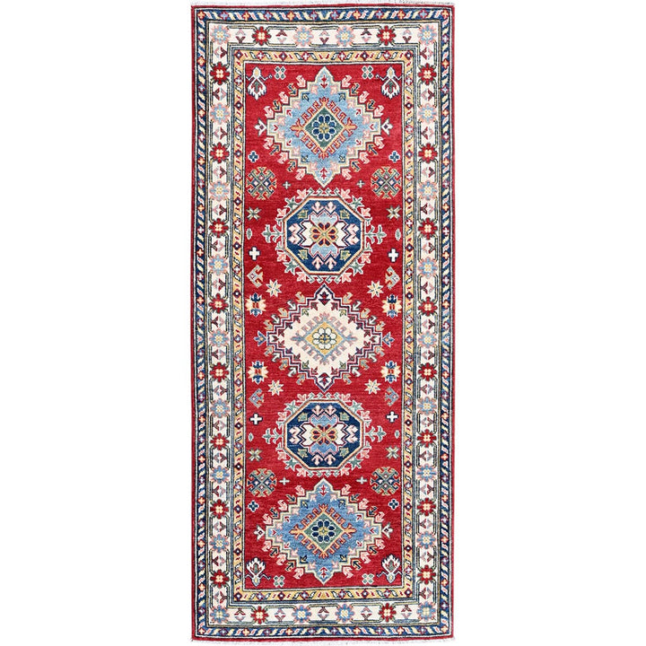 2'9" x 6'8" New Hand Knotted Red Wool Runner Oriental Rug - MOA102430