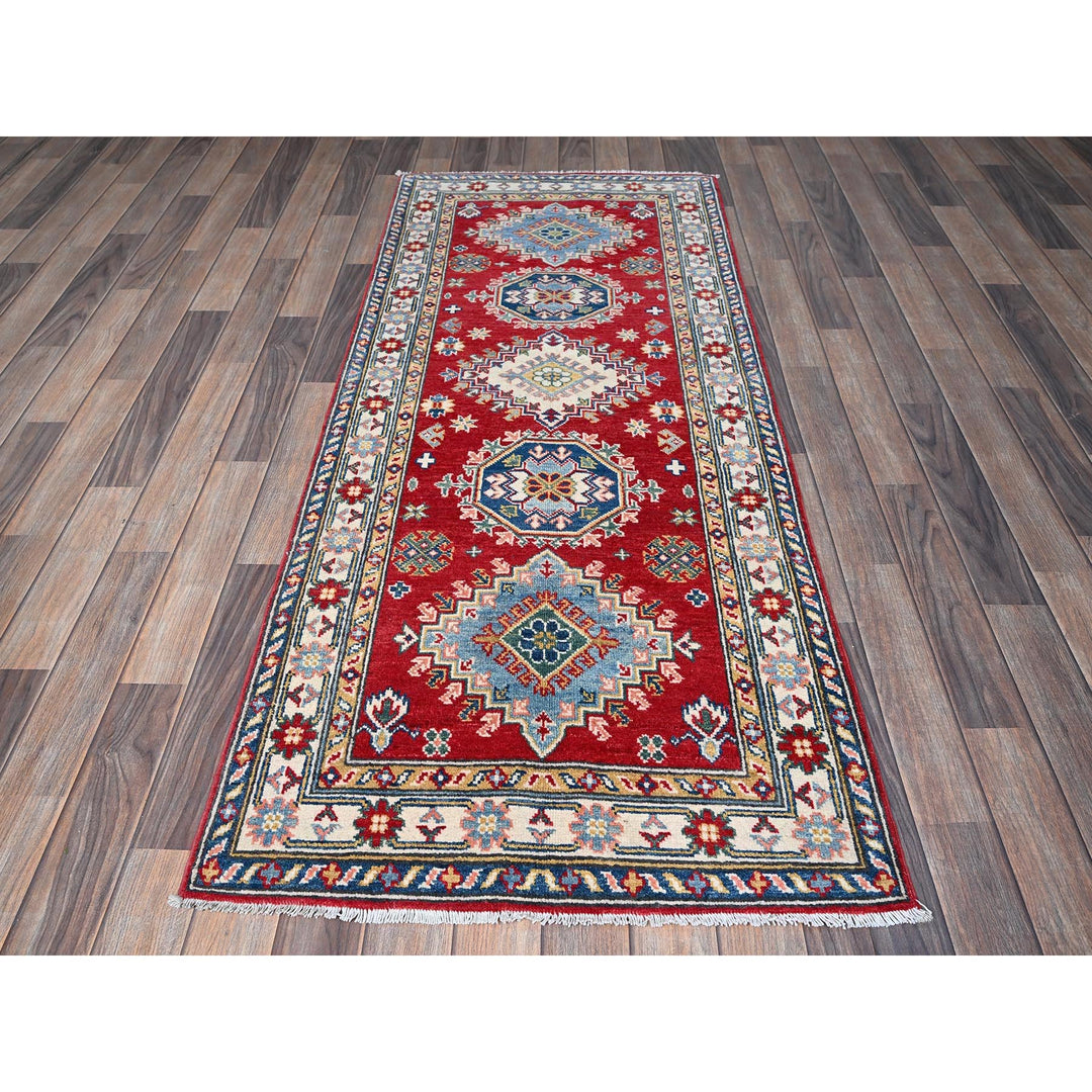 2'9" x 6'8" New Hand Knotted Red Wool Runner Oriental Rug - MOA102430