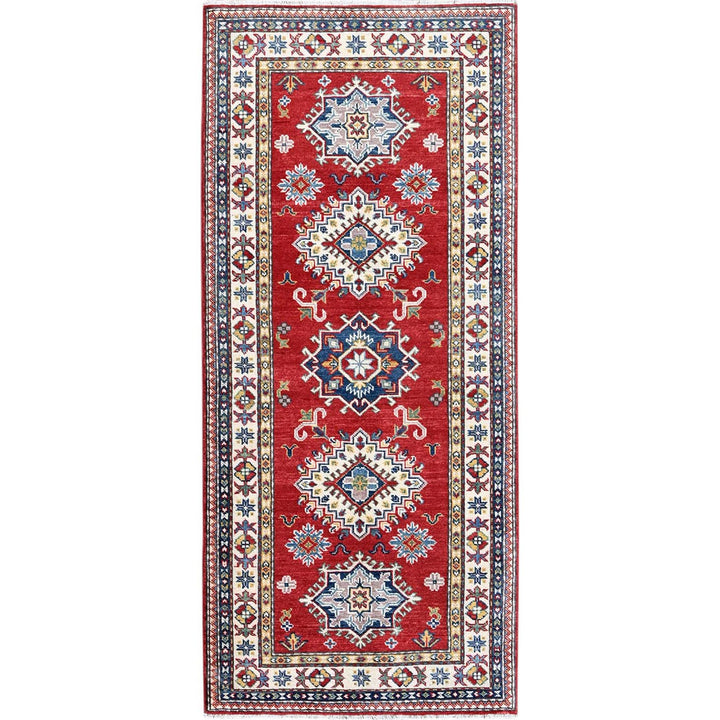 2'9" x 6'3" New Hand Knotted Red Wool Runner Oriental Rug - MOA102431