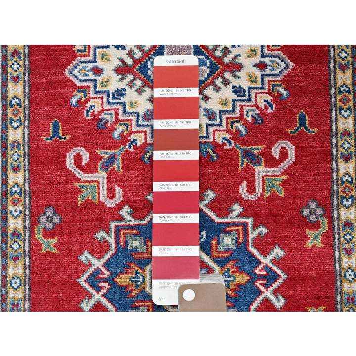 2'9" x 6'3" New Hand Knotted Red Wool Runner Oriental Rug - MOA102431