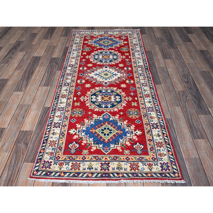 2'9" x 6'6" New Hand Knotted Red Wool Runner Oriental Rug - MOA102432
