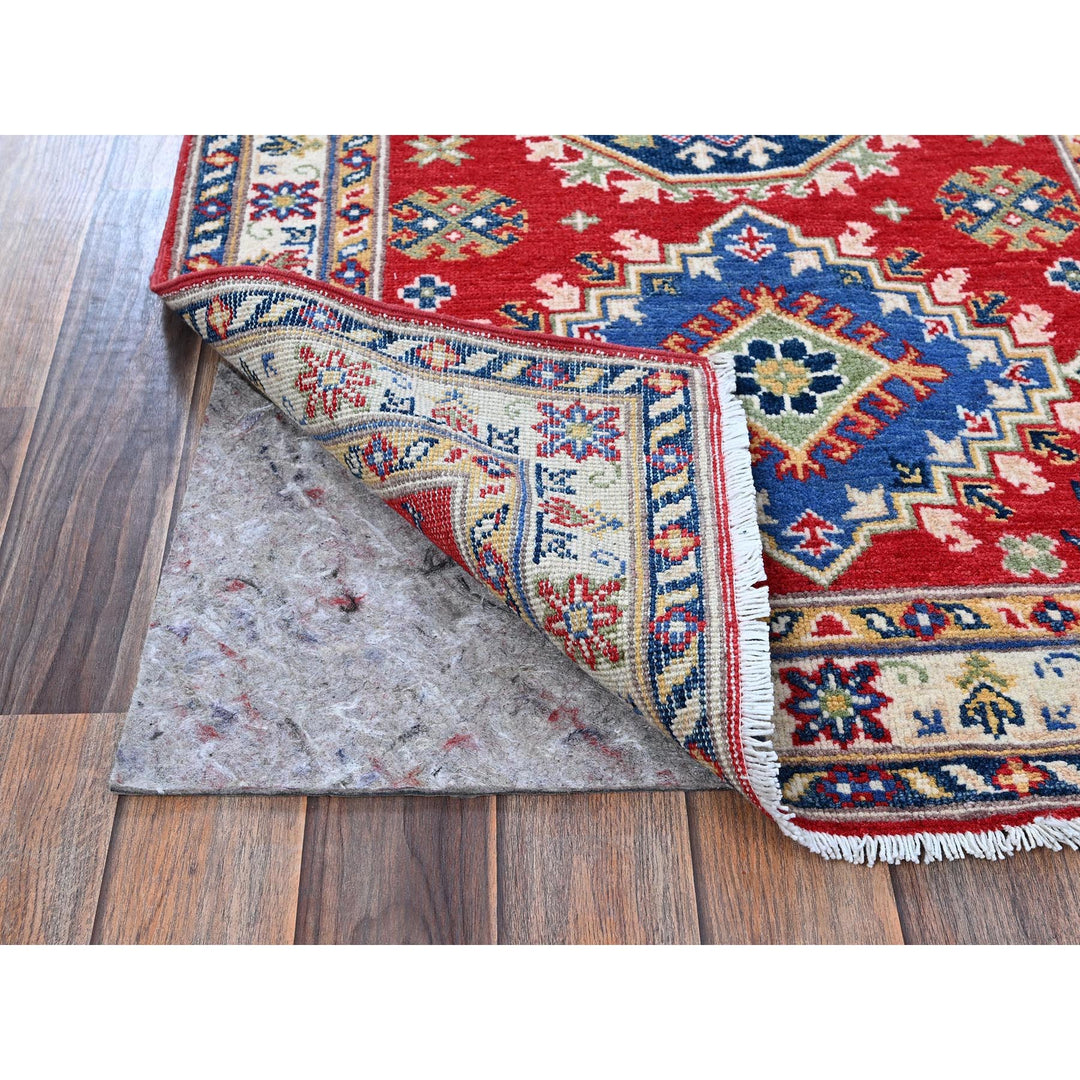 2'9" x 6'6" New Hand Knotted Red Wool Runner Oriental Rug - MOA102432