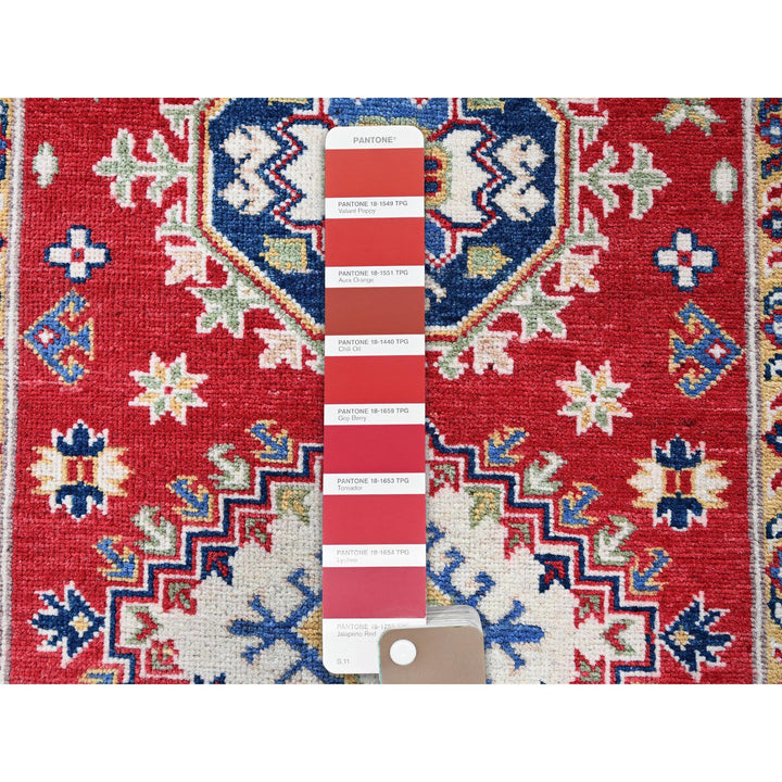 2'9" x 6'6" New Hand Knotted Red Wool Runner Oriental Rug - MOA102432