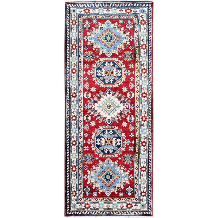 2'8" x 6'7" New Hand Knotted Red Wool Runner Oriental Rug - MOA102433