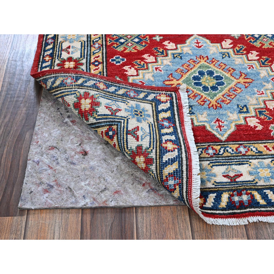 2'8" x 6'7" New Hand Knotted Red Wool Runner Oriental Rug - MOA102433