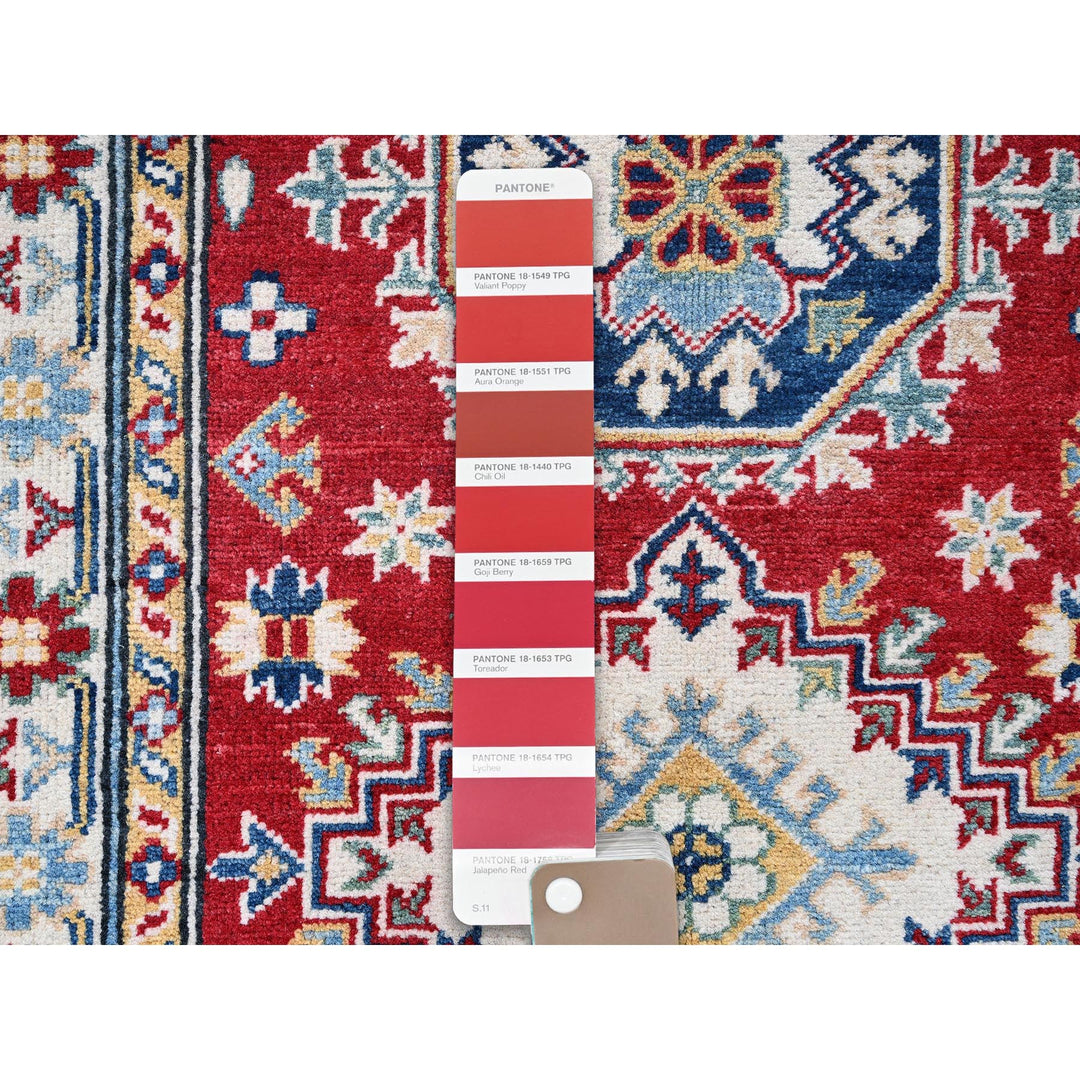 2'8" x 6'7" New Hand Knotted Red Wool Runner Oriental Rug - MOA102433