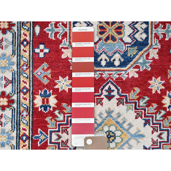 2'8" x 6'7" New Hand Knotted Red Wool Runner Oriental Rug - MOA102433