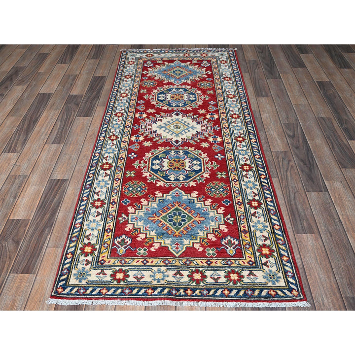 2'9" x 6'4" New Hand Knotted Red Wool Runner Oriental Rug - MOA102434