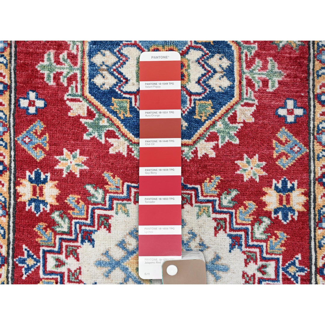 2'9" x 6'4" New Hand Knotted Red Wool Runner Oriental Rug - MOA102434
