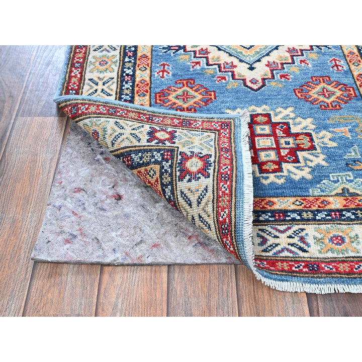 2'6" x 6'2" New Hand Knotted Blue Wool Runner Oriental Rug - MOA102435